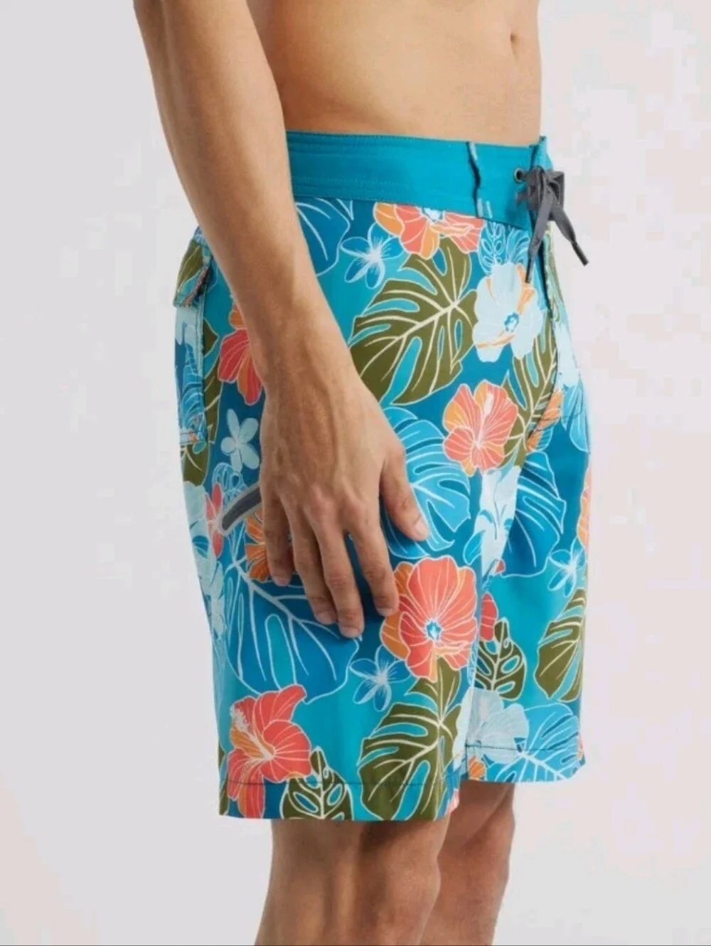 Tommy Bahama Size 28 Molokai Wave Chaser 9 Blue Print Board Shorts Msrp $99.50